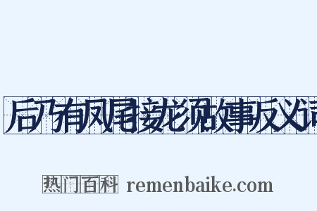 后乃有凤尾接龙须故事反义词是什么意思的图片